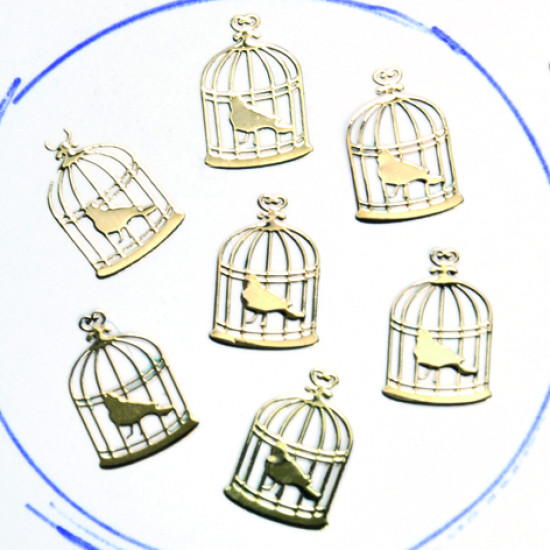Plating Deco Birdcage Gold (20) 
