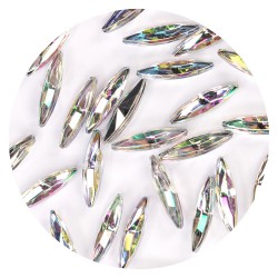 Cat Eye Rhinestones SILVER AB *DIS*