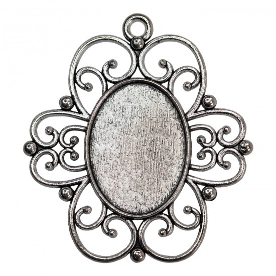 Cabouchon Krul Zilver