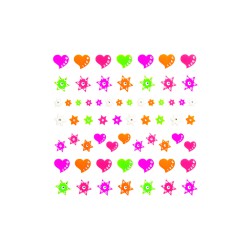 Neon Look, Star Heart Stickers 71995
