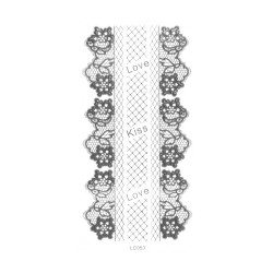 LC053S Lace Silver Sticker