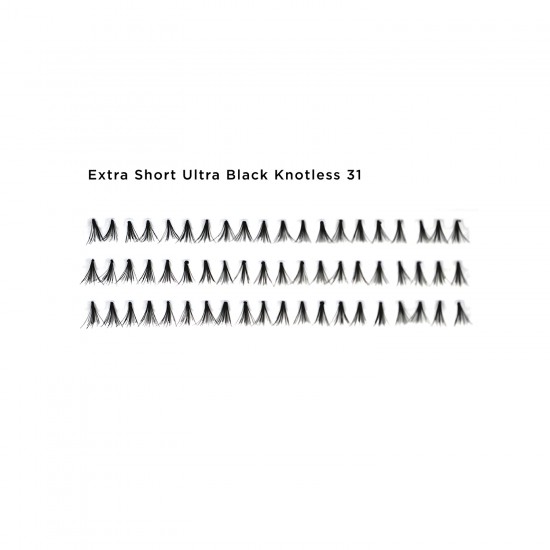 Flare Lashes 31 Extra Short Ultra Black KNOTLESS