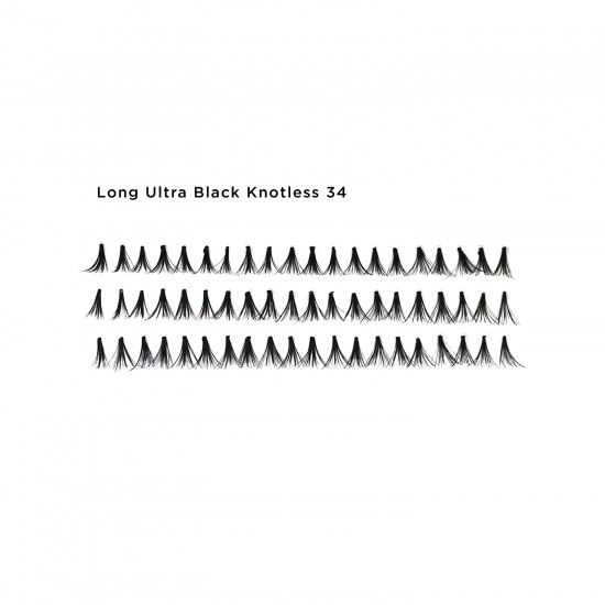 Flare Lashes 34 Long Ultra Black KNOTLESS