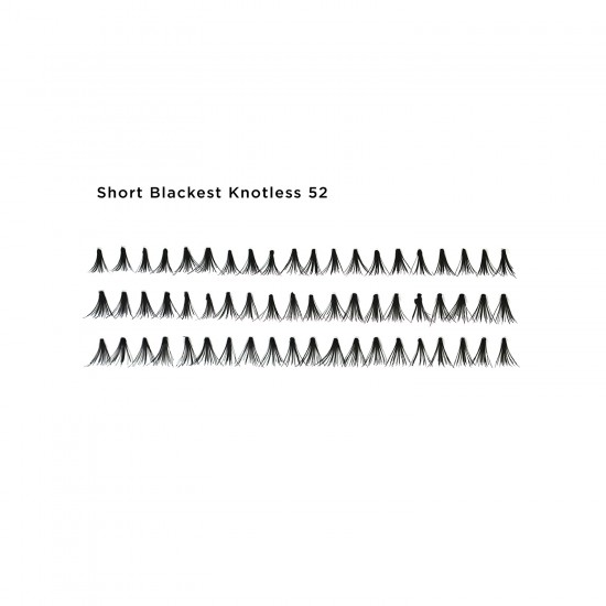 Flare Lashes 52 Short Blackest KNOTLESS